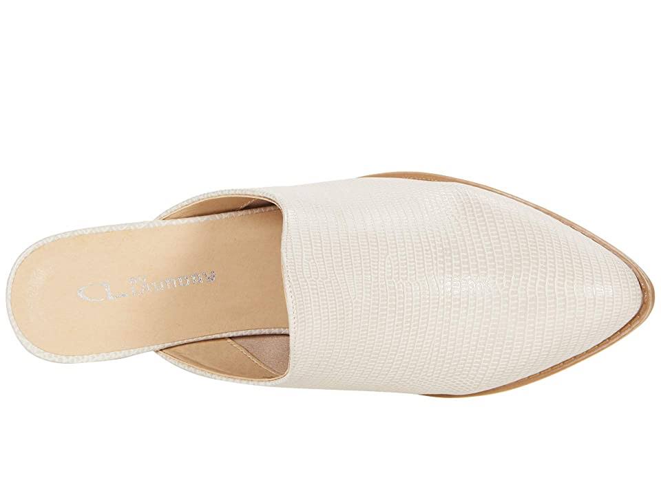 Cream Lizard Embossed Mule W276344