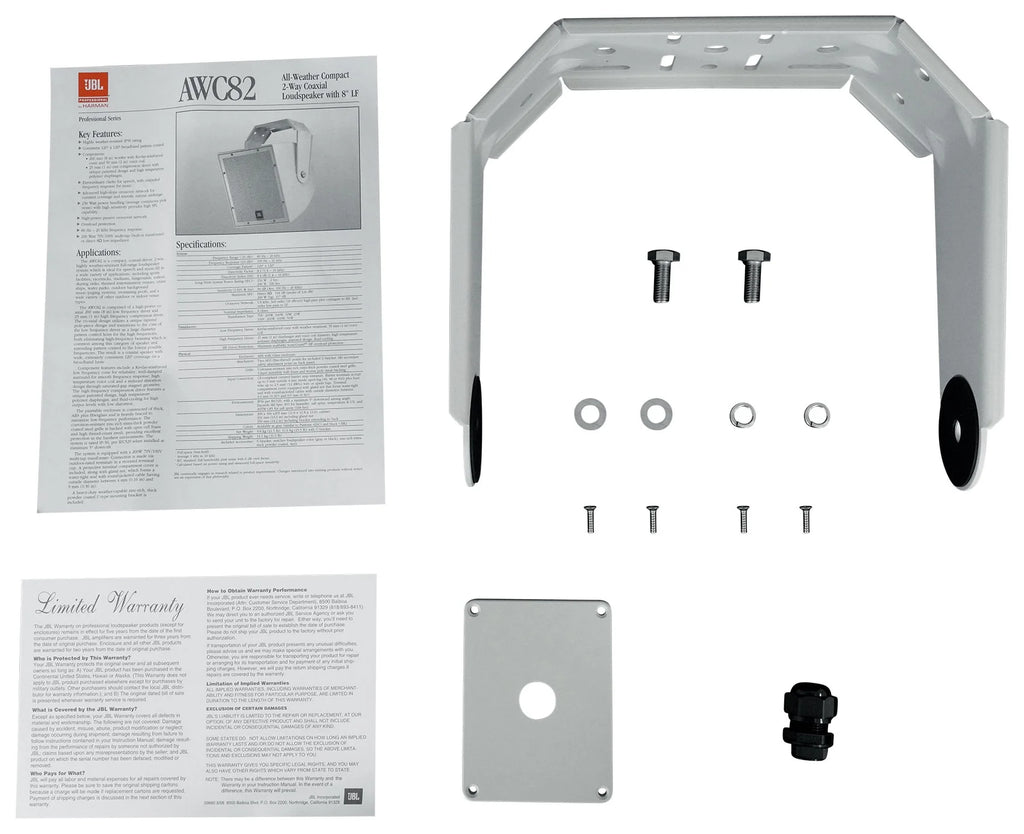 8" White Indoor/Outdoor Surface Mount Speakers O645