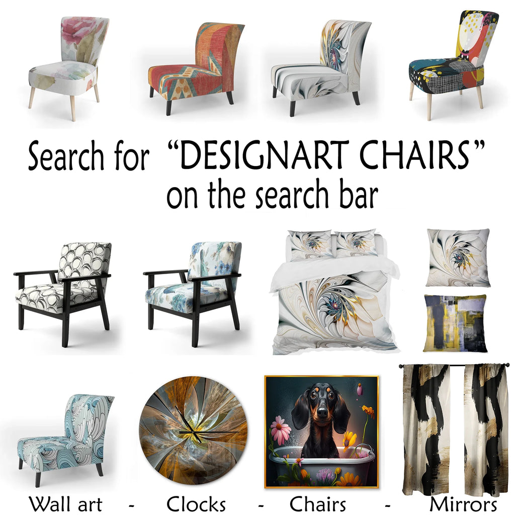 Upholstered Floral Accent Chair T802