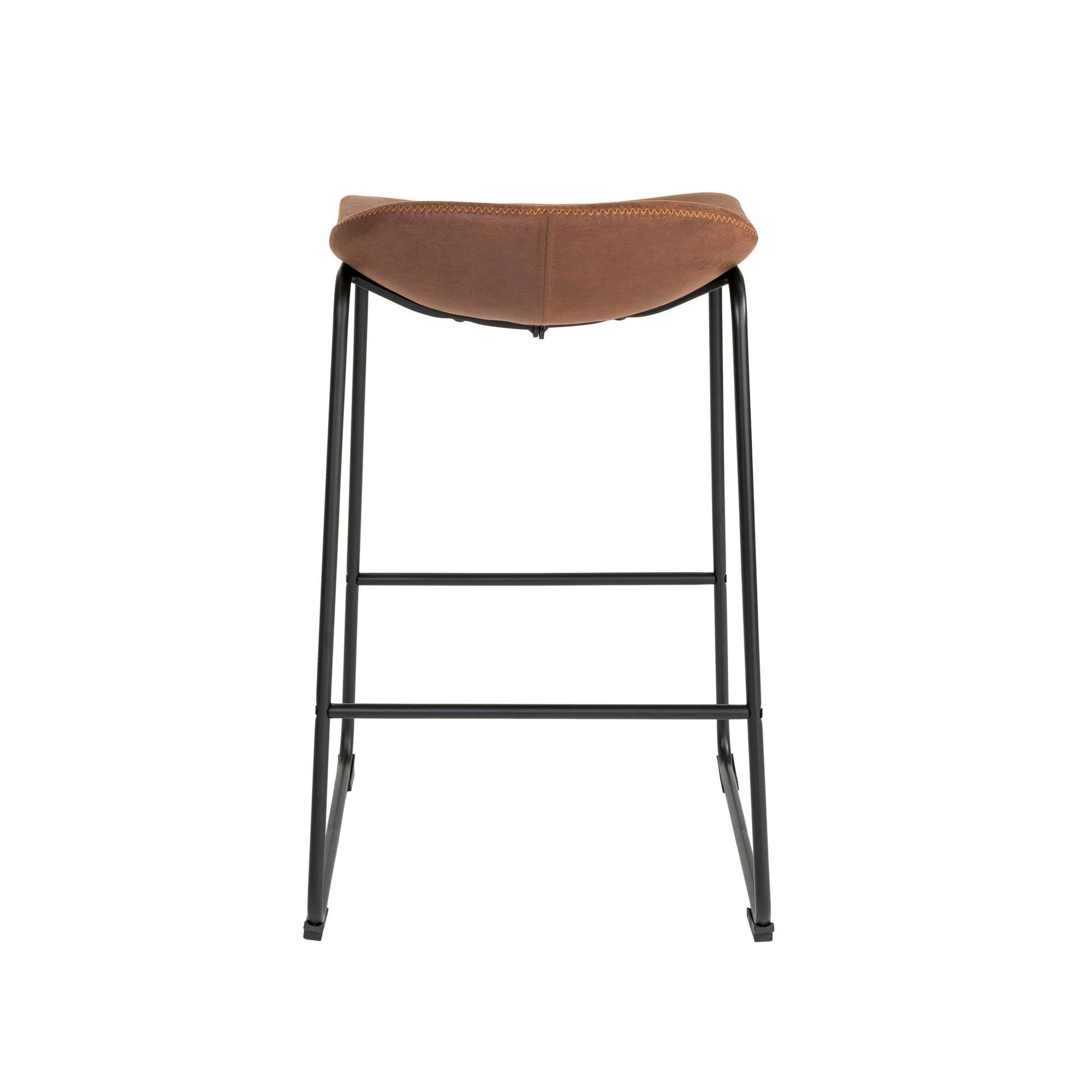 Brown Bar Stool Set of 2 Q391