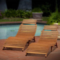 Acacia Wood Chaise Lounge (Set of 2) J240933