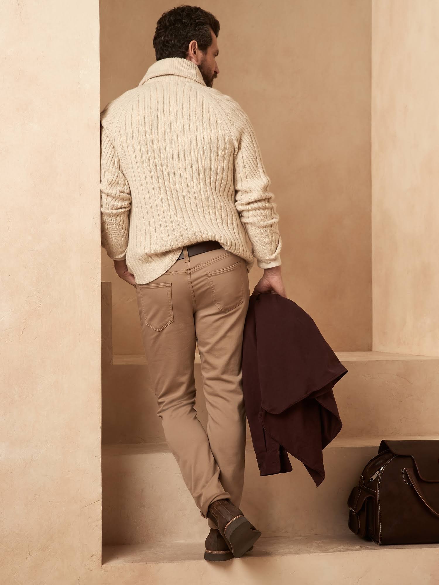 Skinny Traveler Pant Khaki Tall Size 38W 36L B362
