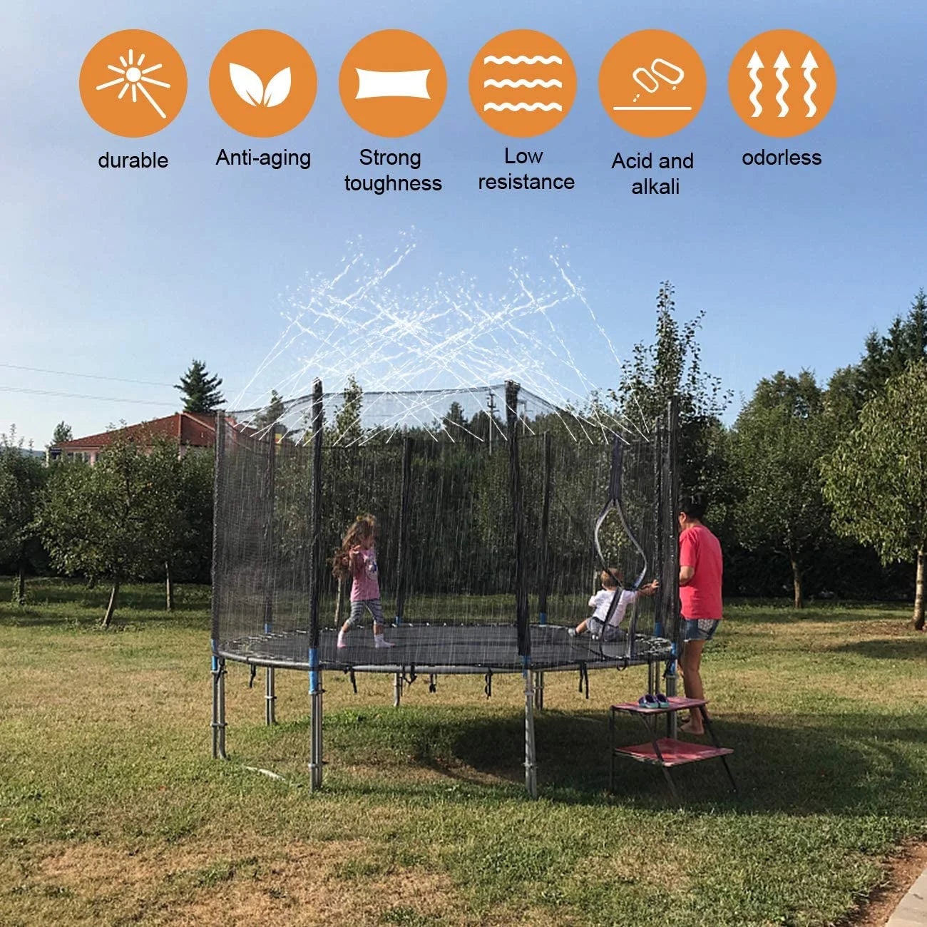 Trampoline Sprinkler Water Play Toy Accessories ( 39 ft ) U6537
