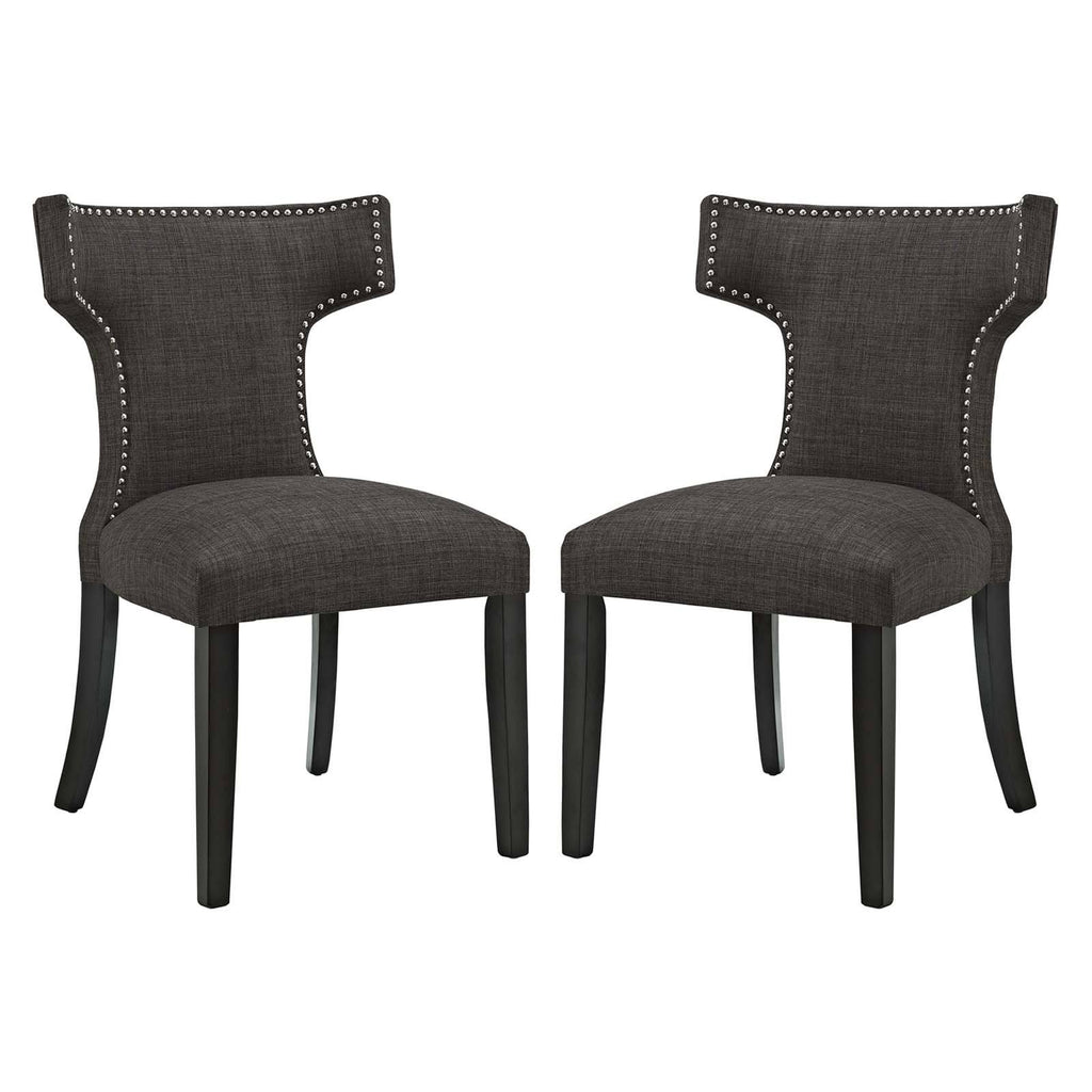 Wheatgrass Fabric Dining Side Chair Set of 2 O9163