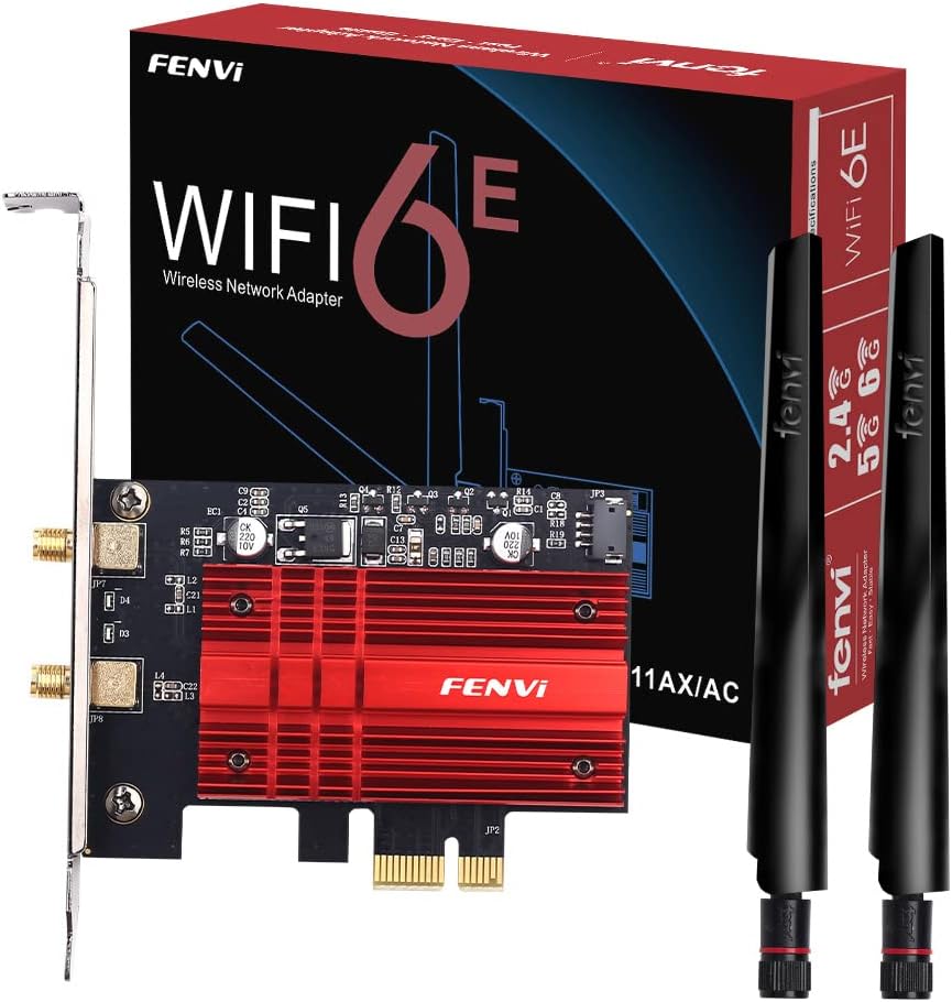 WiFi 6E AX210 PCI-E Tri-Band 5400Mbps Wireless Network Adapter Pack of 2 G8089