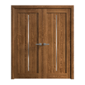 Solid French Double Doors 48 x 84 inches Wood Interior V4032