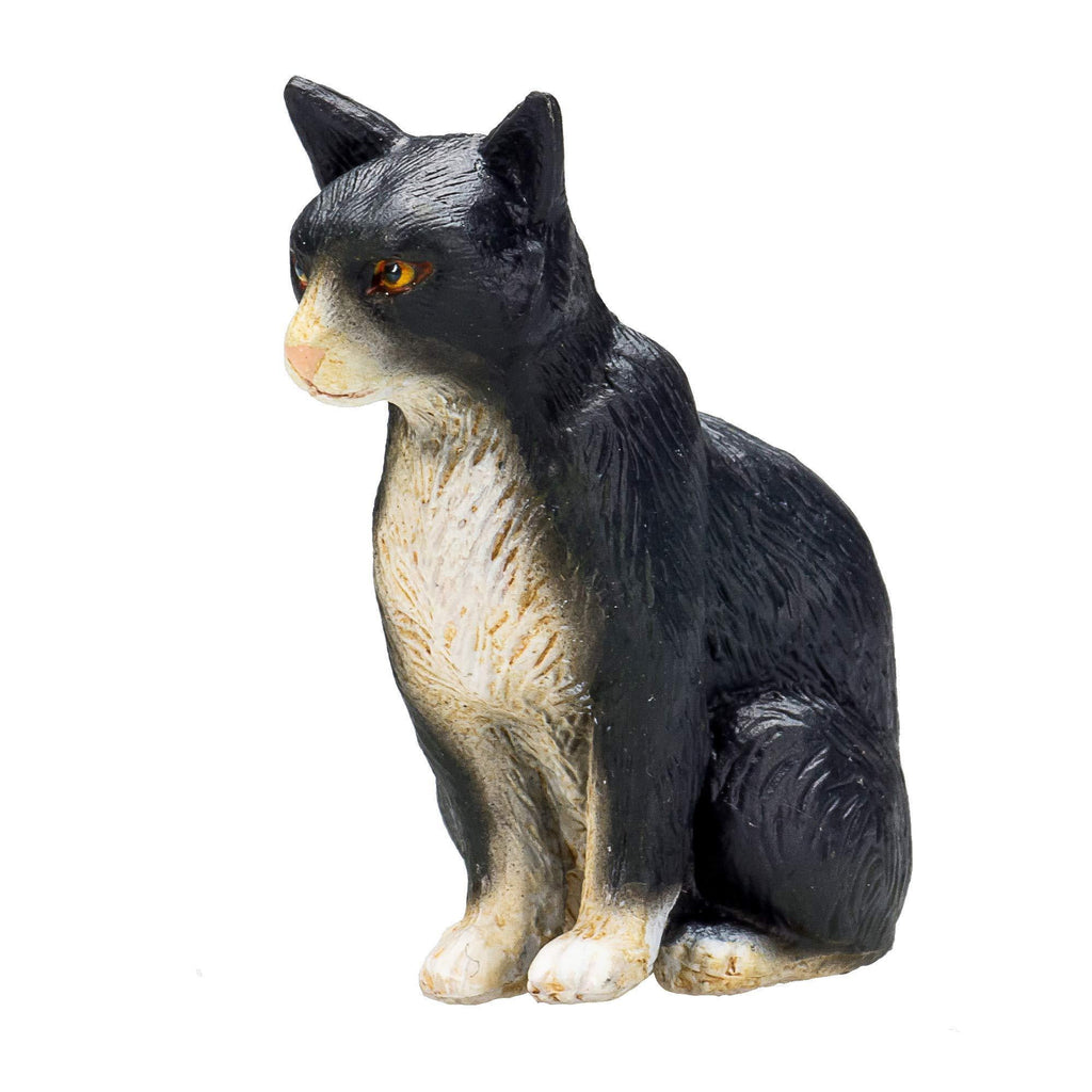 Black And White Cat Sitting Figure P758
