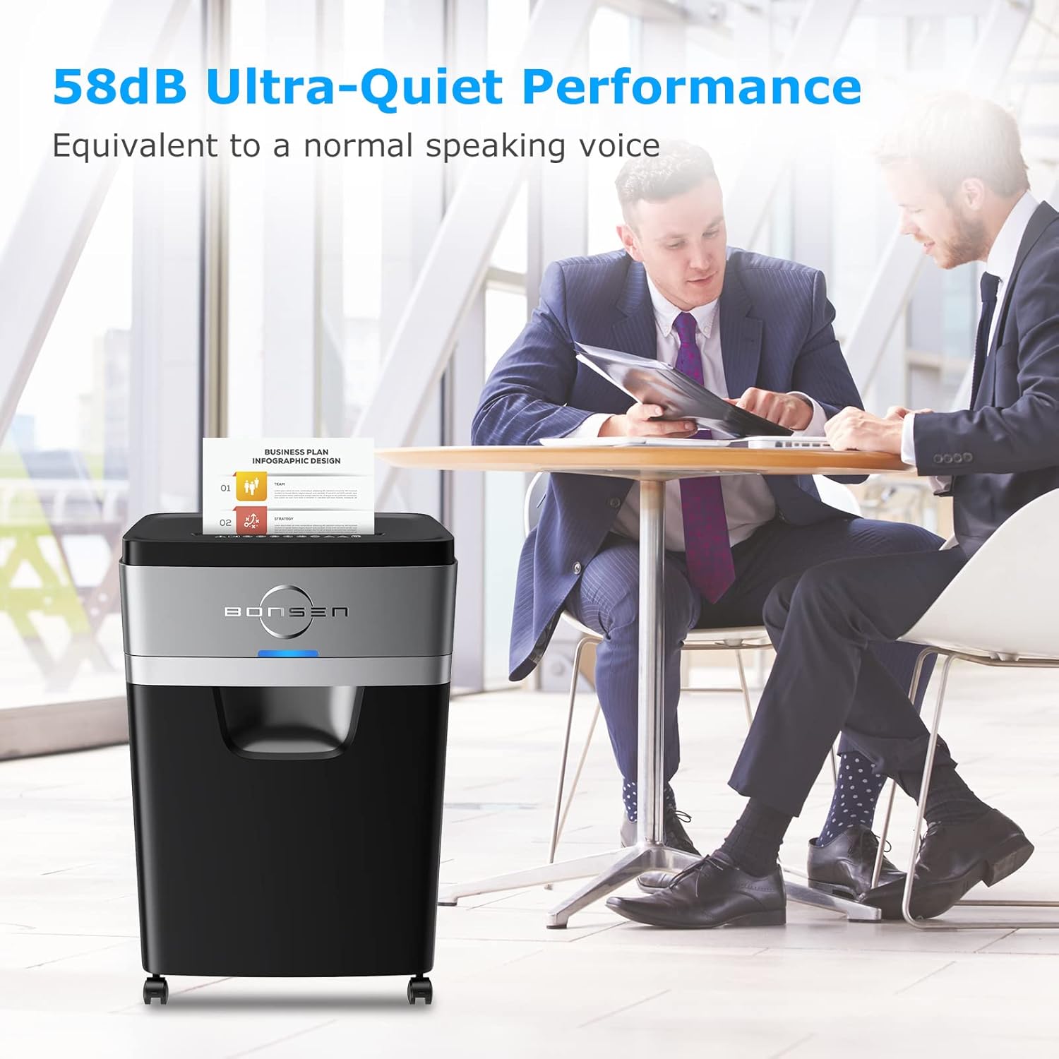 18-Sheet Cross-Cut Paper Shredder with 6.6 Gallons Pullout Basket C587581
