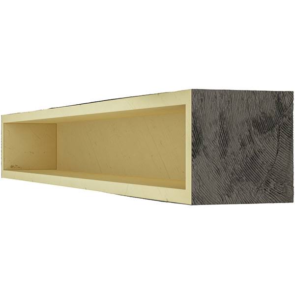 Rough Sawn Faux Wood Fireplace Mantel, Burnished Cedar N28398