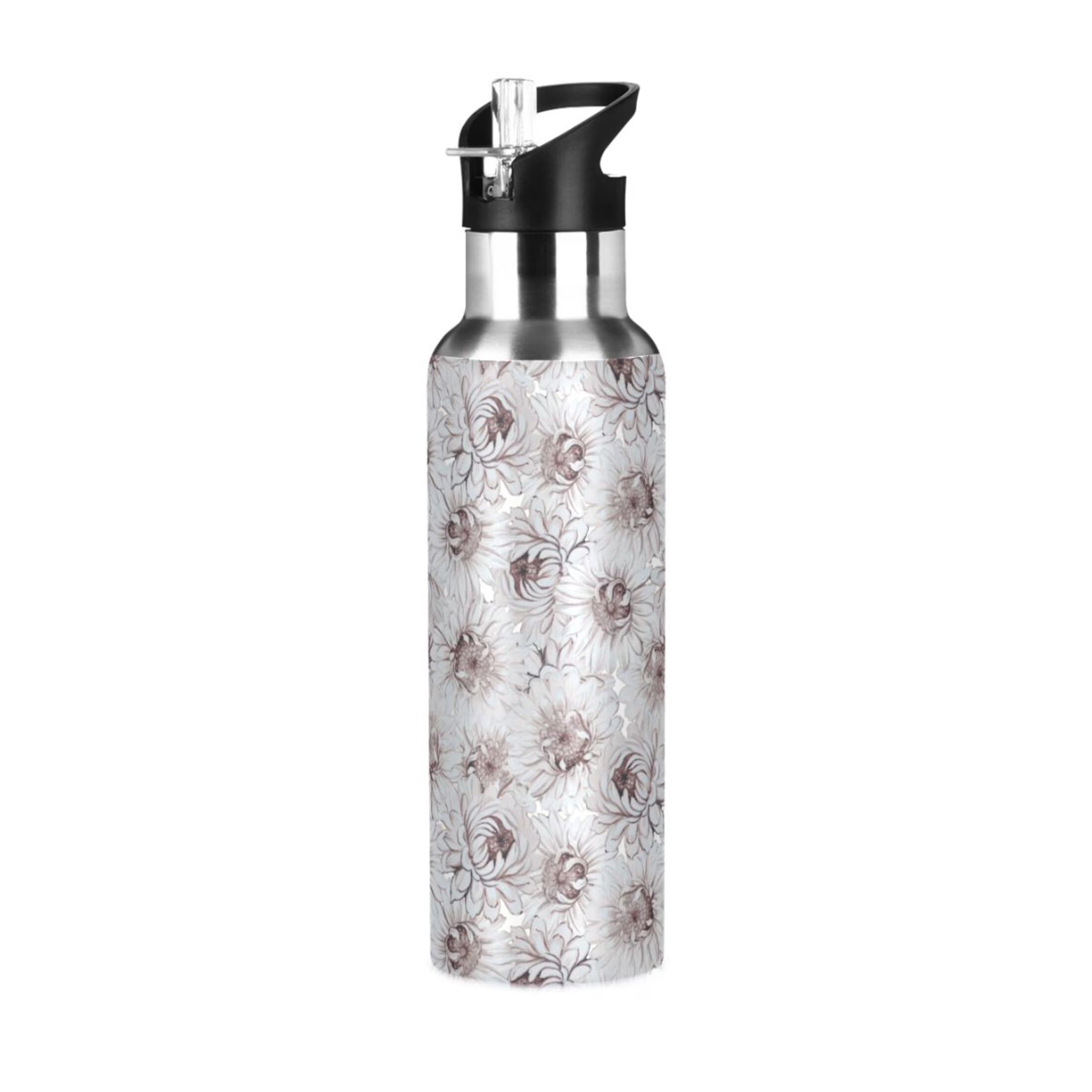 20 oz Insulated Stainless Steel Water Bottle with Straw Lid B1147