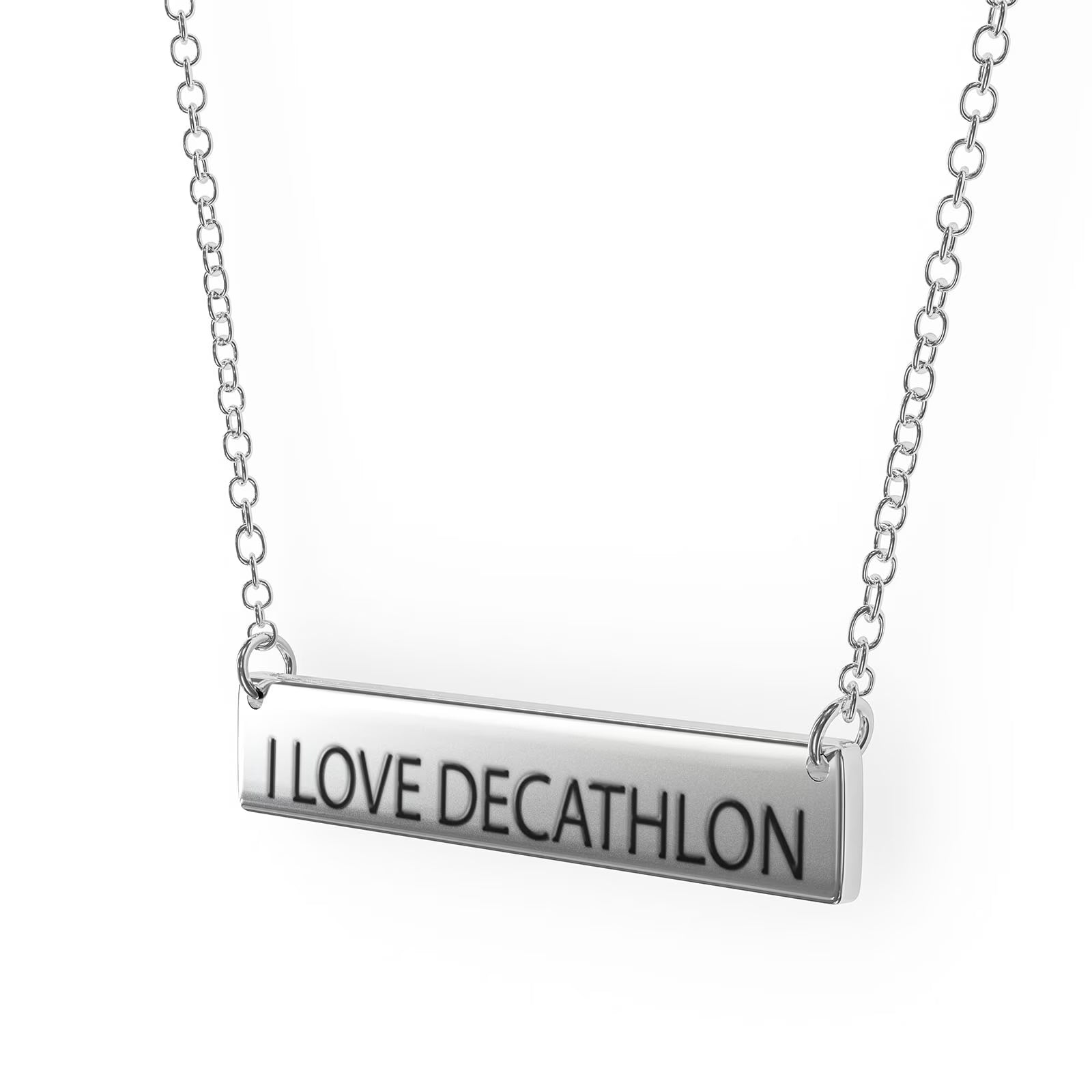 Sterling Silver Bar Pendant Necklace Z959609