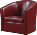 Red Leatherette Accent Chair J7461