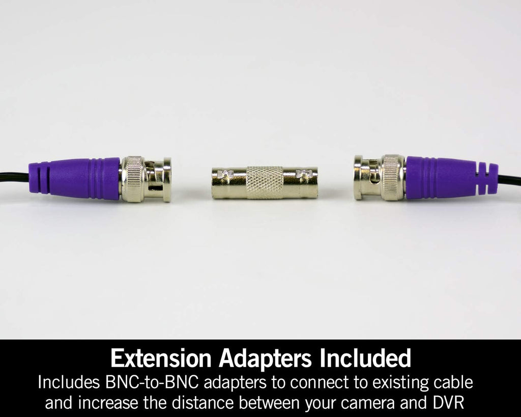 100 ft. in-Wall Rated Video/Power Camera Extension Cable with Extension Adapter (2-Pack) B165