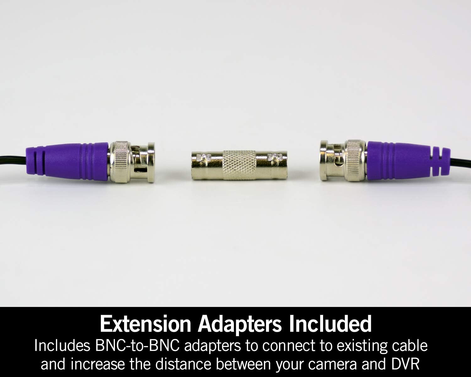 100 ft. in-Wall Rated Video/Power Camera Extension Cable with Extension Adapter (2-Pack) B165
