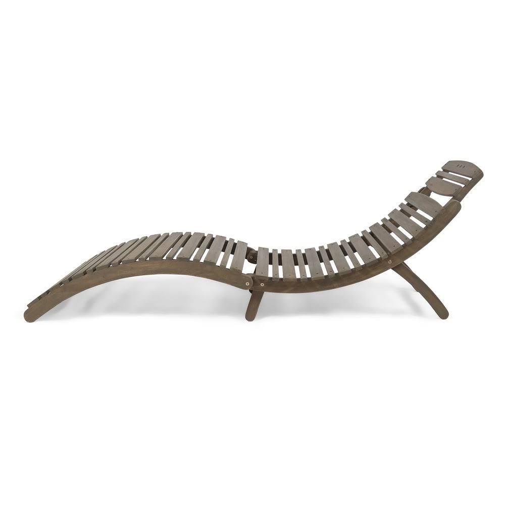 Acacia Wood Chaise Lounge (Set of 2) J240933