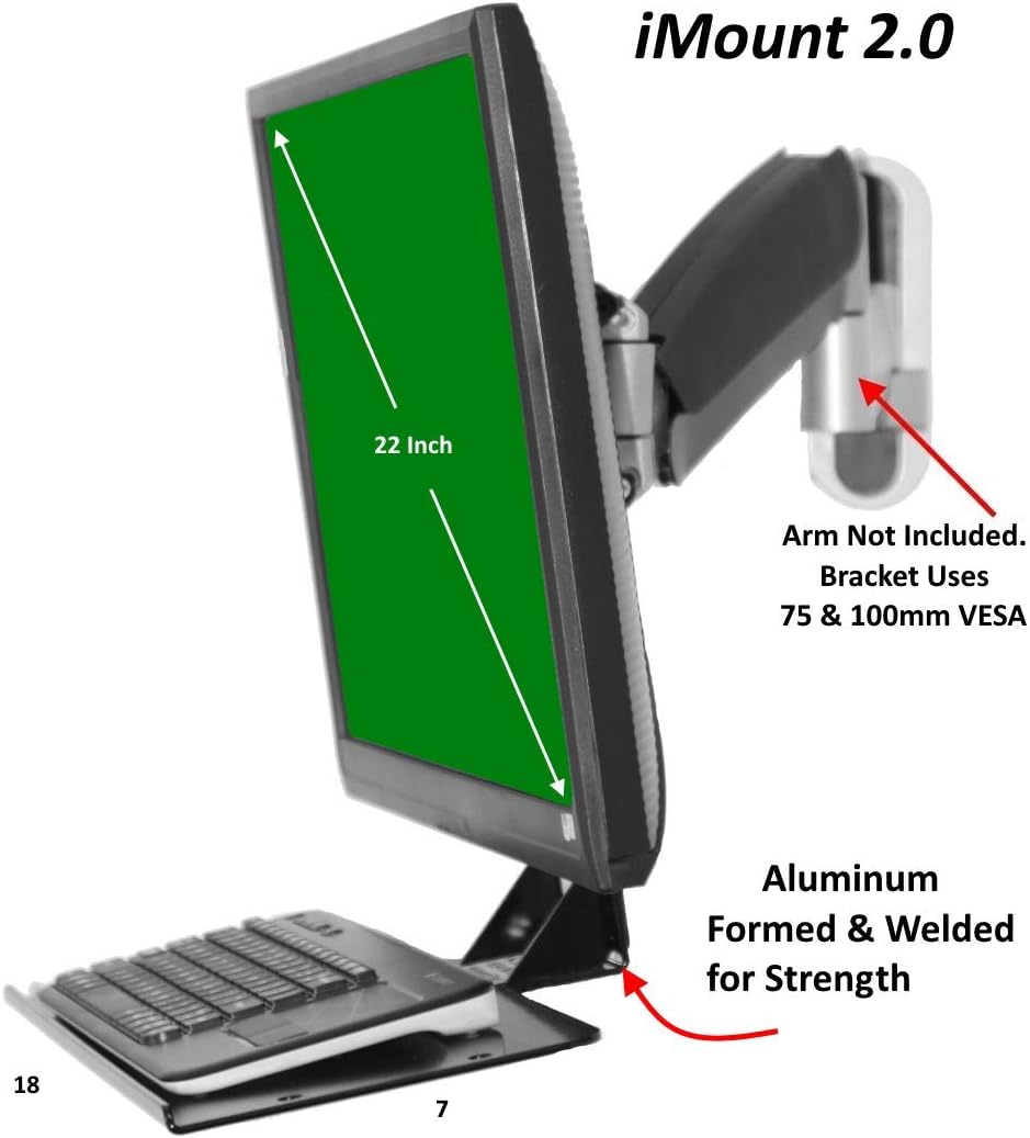Aluminum Keyboard Mounting Bracket for VESA Monitors N8557