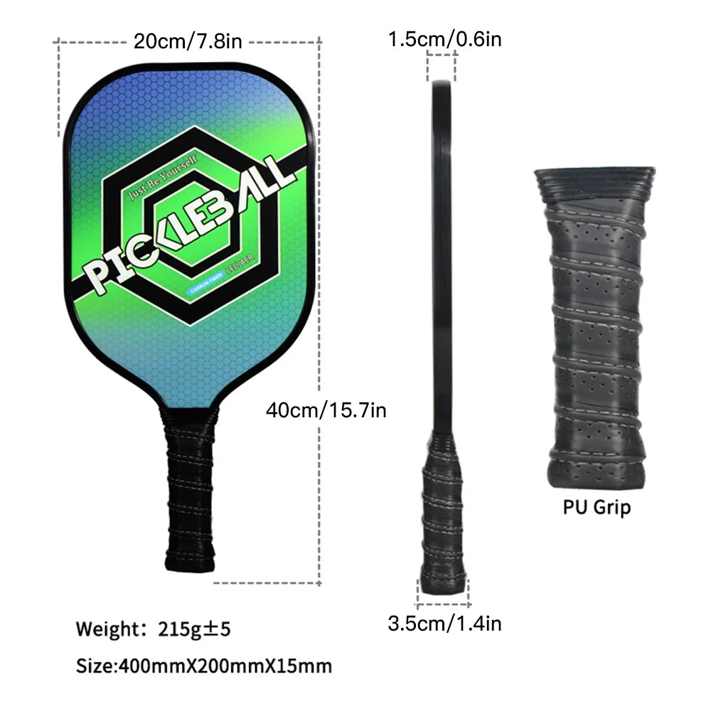 Carbon Fiber Pickleball Paddle Set with 2 Balls I238