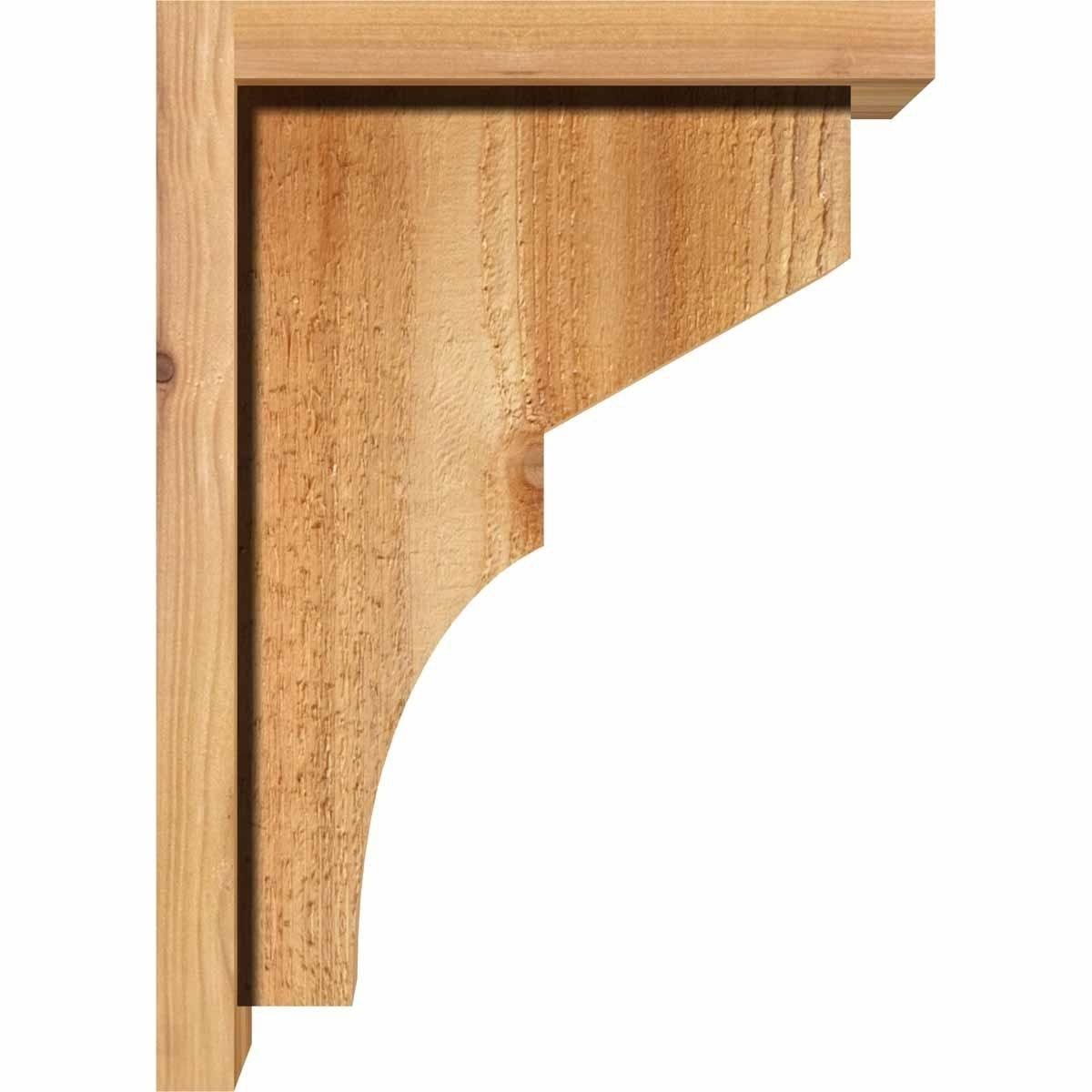 6x22W x 14x22D x 26x22H Western Red Cedar Corbel with Backplate Z5401