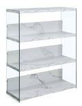 White 4 Tier Bookcase U2483