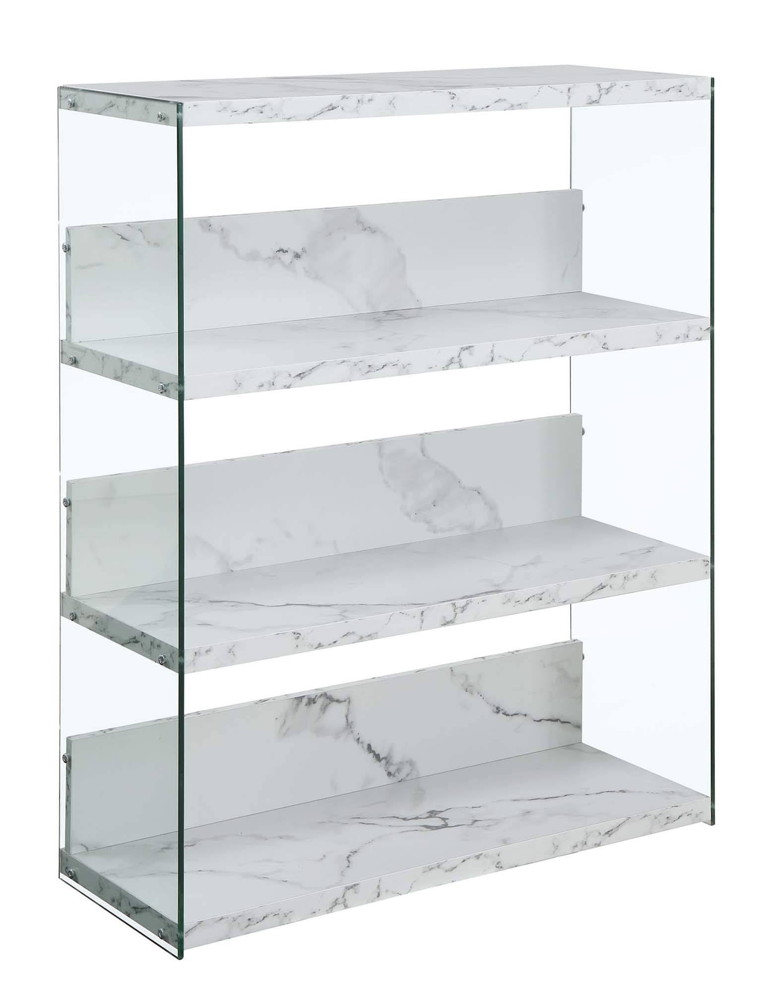 White 4 Tier Bookcase U2483