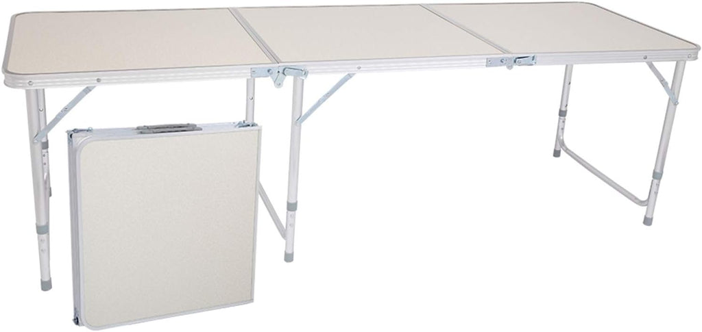 4FT Folding Camping Table, Aluminum, Height Adjustable, Water Resistance, Portable Table P365