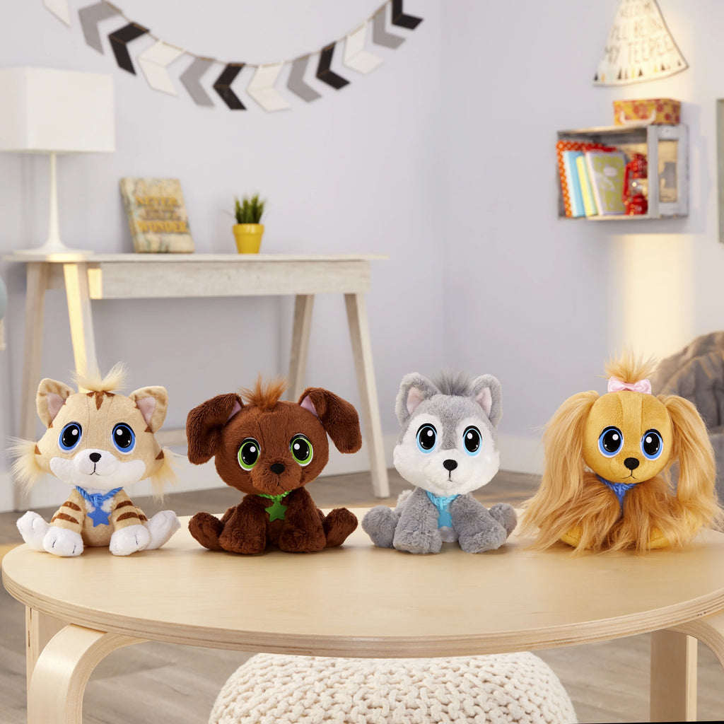 Chocolate Lab Soft Plush Pet Toy with Collar, Tag, Doghouse, Stickers, Activities Ages 3+ Z8561