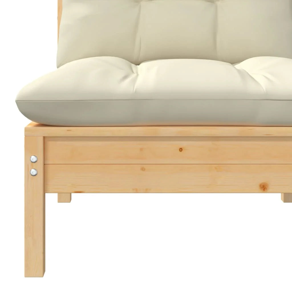 Patio Sofa with Cushions Solid Pinewood U957