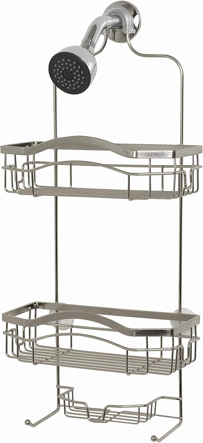 Over-The-Shower Caddy, Stainless Steel, Silver F591597