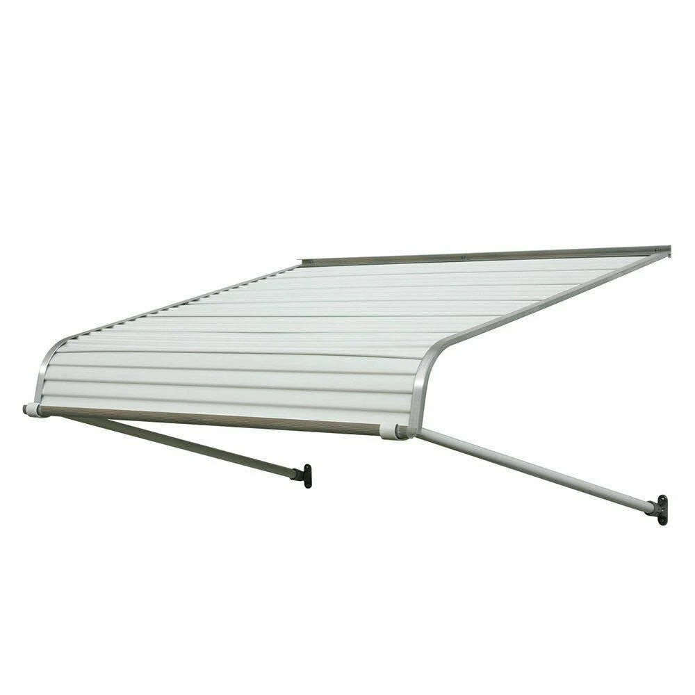 White Aluminum Door Canopy with Support Arms U87888
