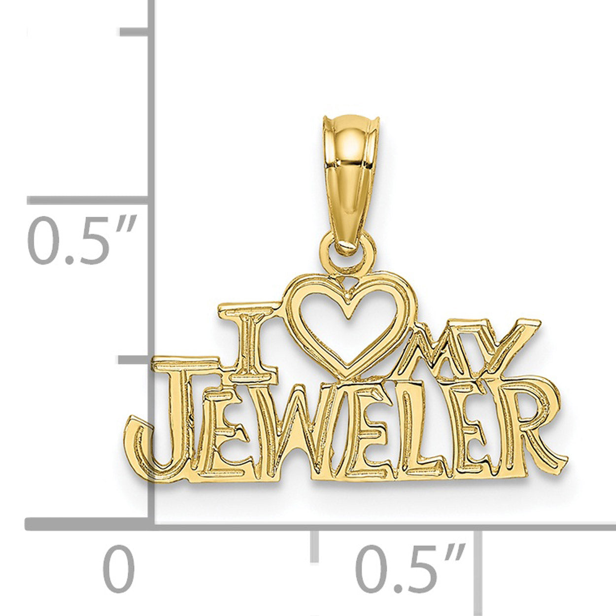 10K Yellow Gold Pendant Charm with Rope Chain Necklace 18'' G911
