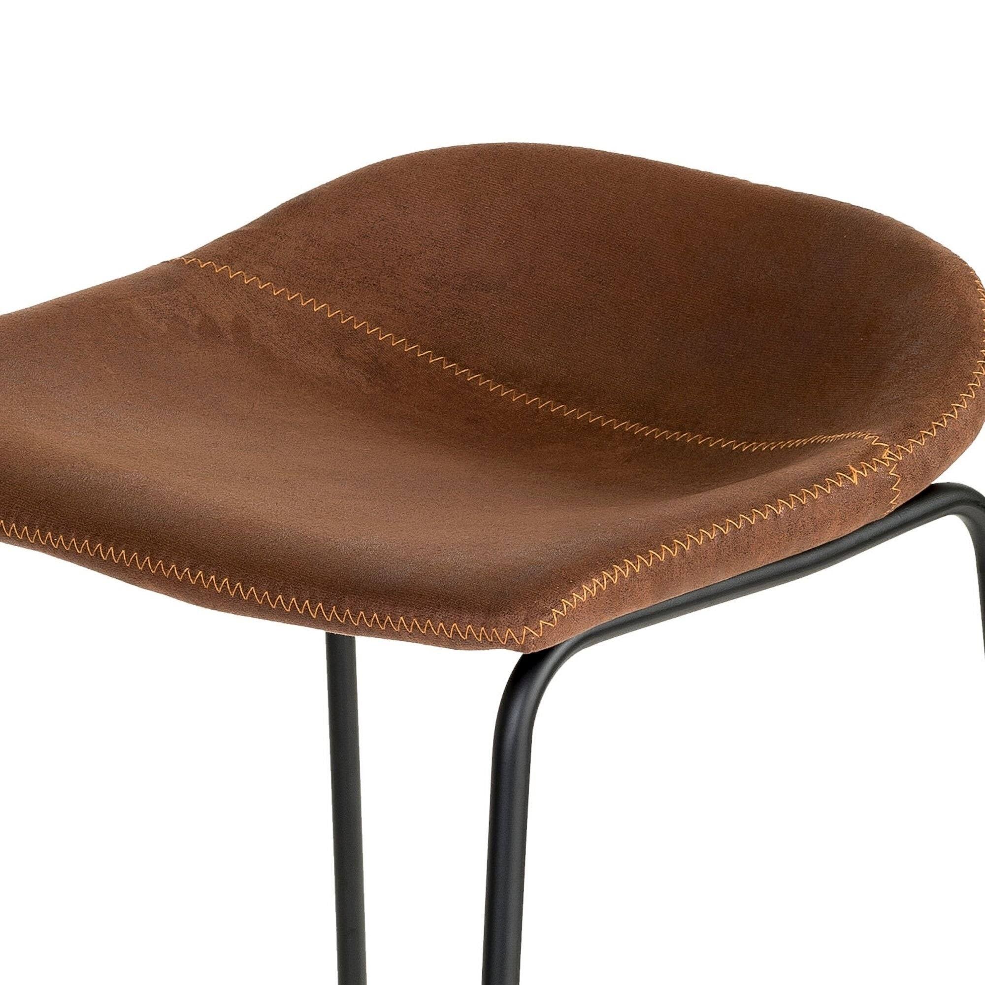 Brown Bar Stool Set of 2 Q391