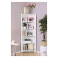 5 Tier Corner Bookshelf White P498097