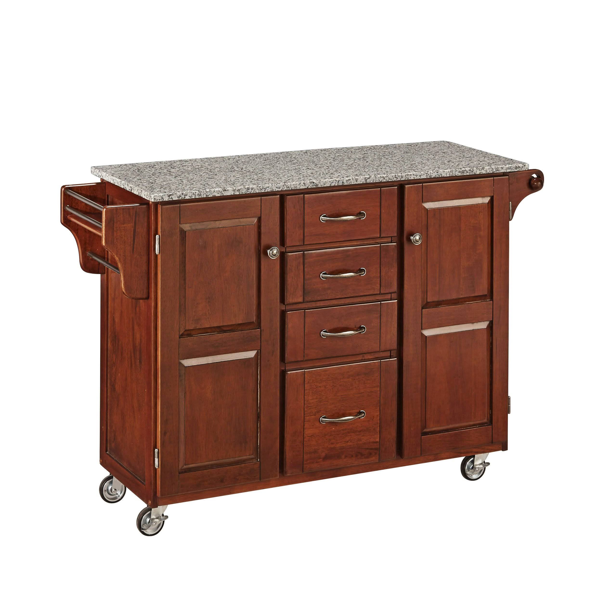 Cherry Salt and Pepper Granite Top Cart M91131
