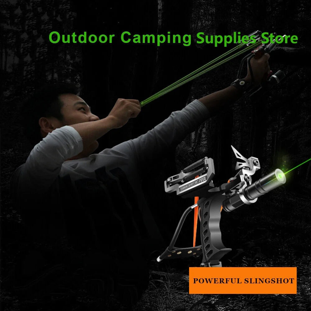 Stainless Steel Wristband Slingshot with Laser Sight E672384