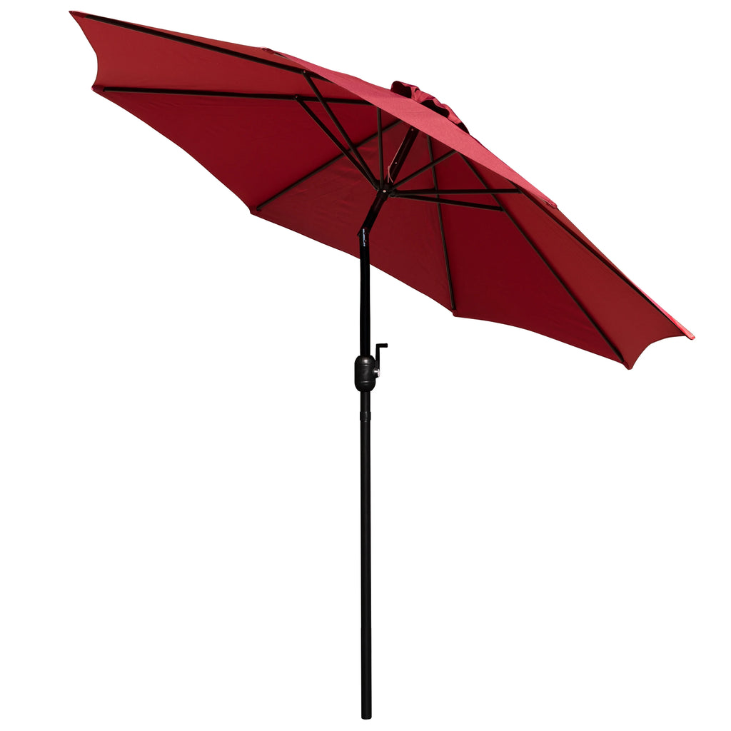 Red 9 FT Round Umbrella with Aluminum Pole L321
