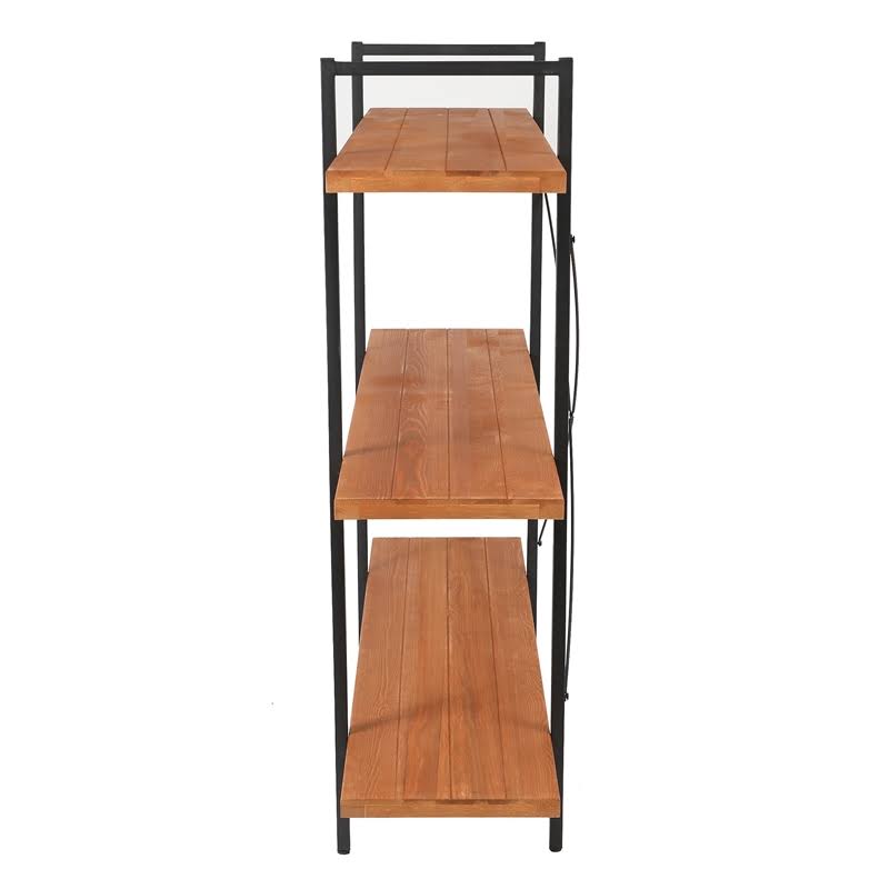 Wood and Metal Etagere Bookcase K709