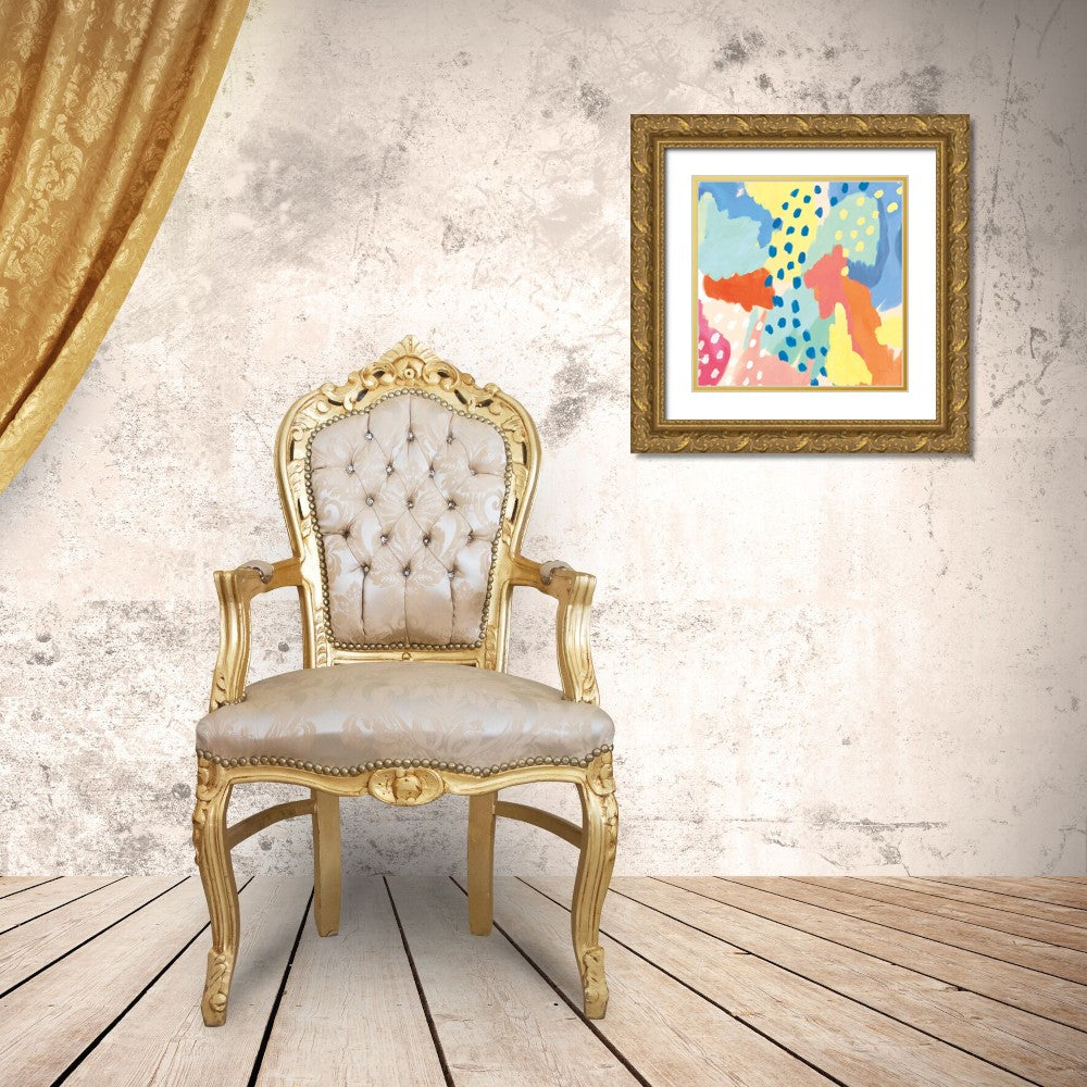 Gold Ornate Wood Framed Art Print Z590