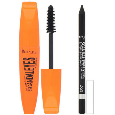 Scandaleyes Mascara with Waterproof Kohl Kajal Liner, 003 Extreme Black, 2 Piece Set Q990