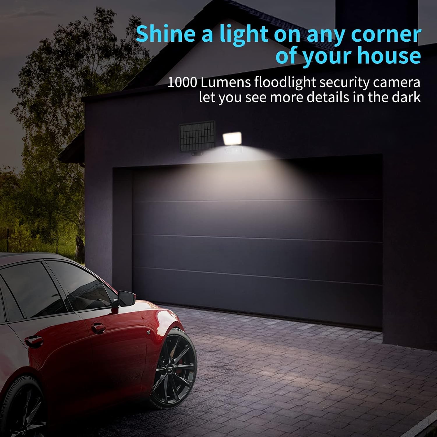 Wireless Solar Battery Powered Outdoor Security Camera with 2-Way Audio V89145