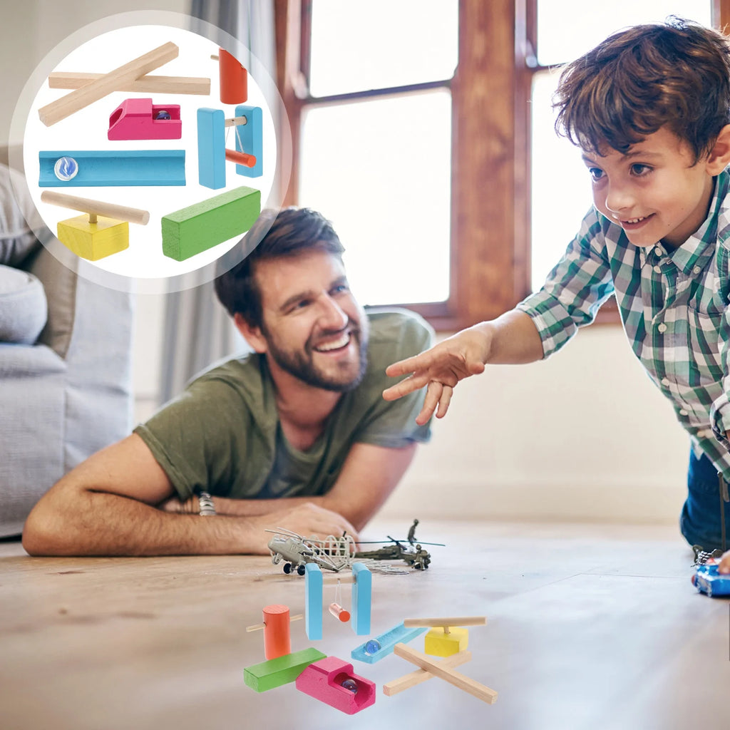 Wooden Dominoes Blocks Building Toy Educational Toys J795966