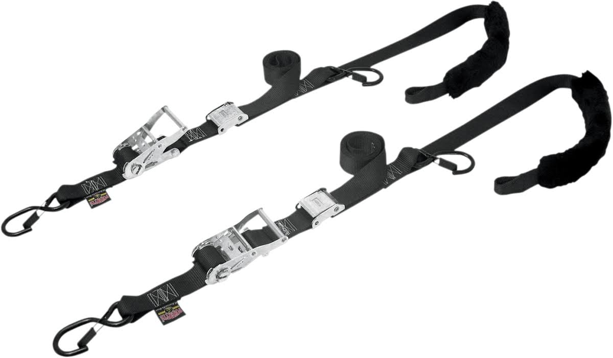 Black Ratchet Tie-Down Straps 1.5x22 Z4029