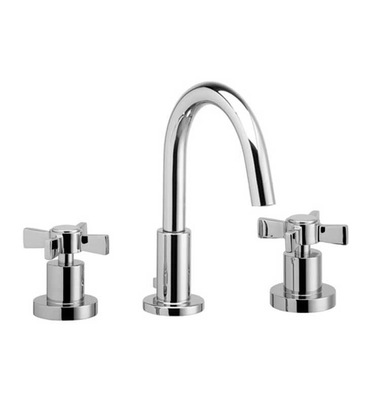 Widespread Bathroom Sink Faucet with Medium Spout in Satin Nickel R468421