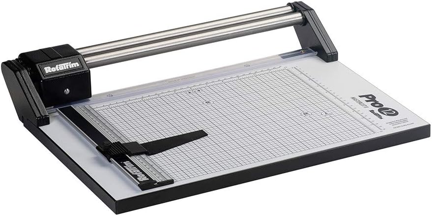 15 Inch Rotary Paper Trimmer with Steel Blades and Stainless Steel Guide Rails U45806