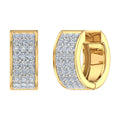 14K Yellow Gold Diamond Huggies Earrings G89758