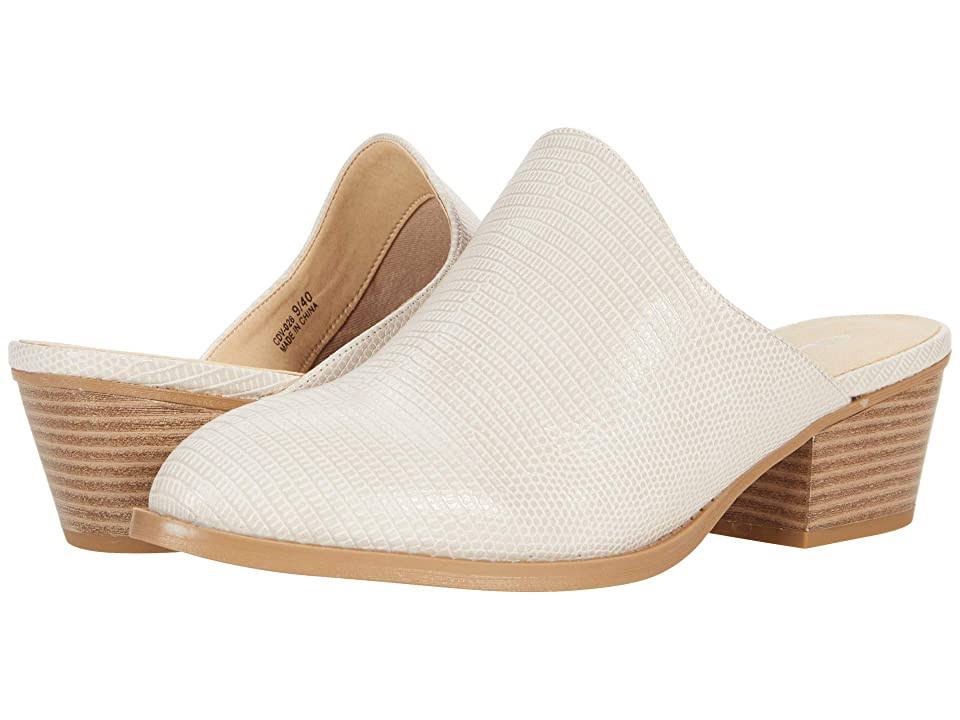 Cream Lizard Embossed Mule W276344