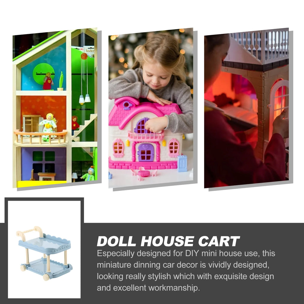 Miniature Kitchen Cart Doll House Cart V404