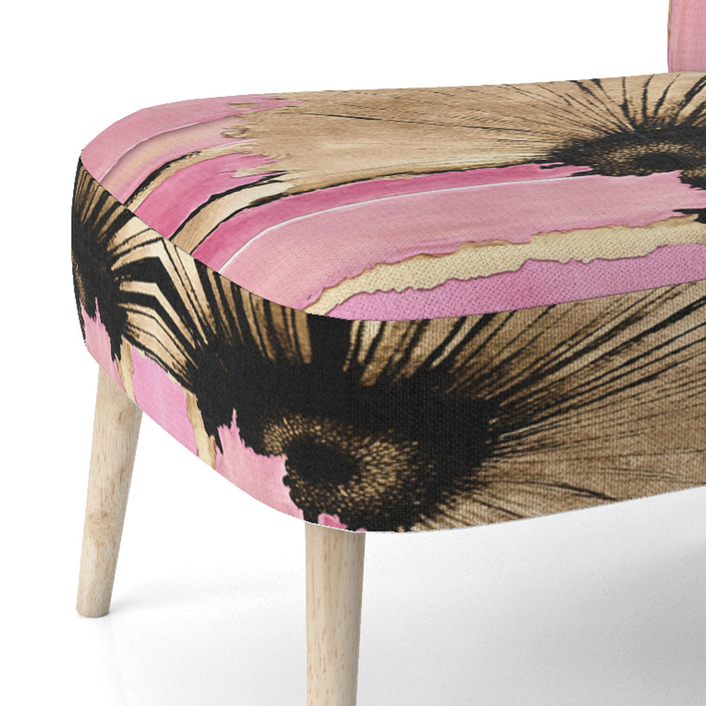 Upholstered Floral Accent Chair T802