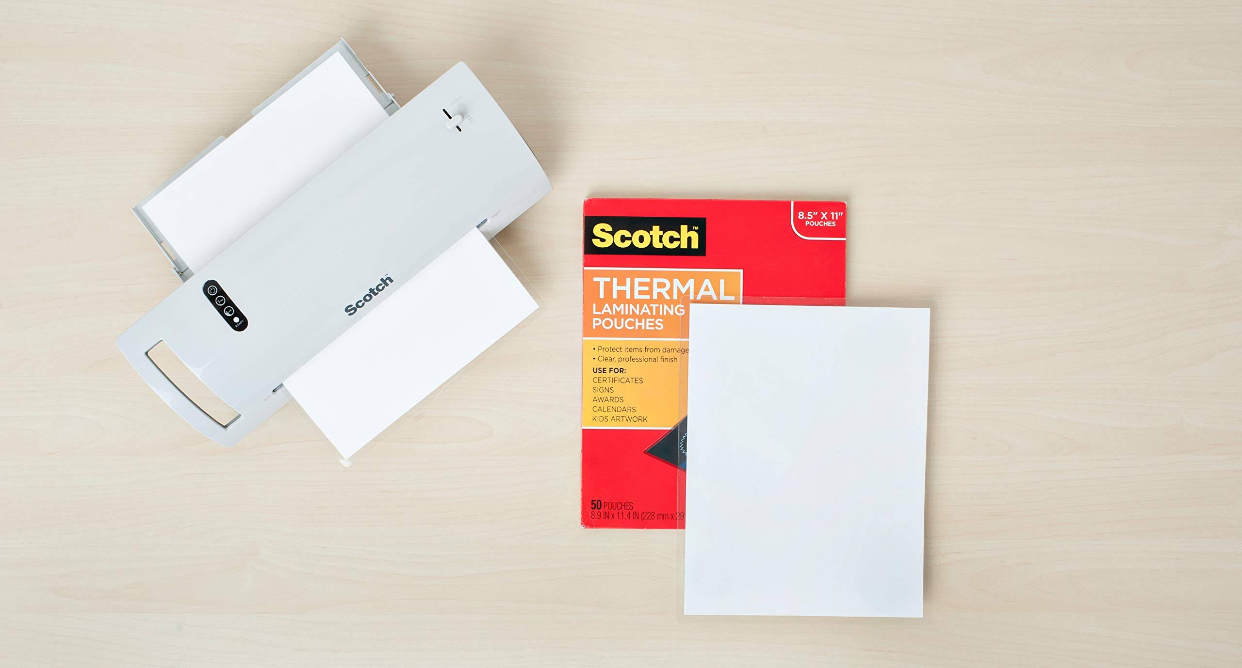 Thermal Laminating Pouches, 8.9 x 11.4-Inches, 3 Mil Thick, 200-Pack, Clear O20339