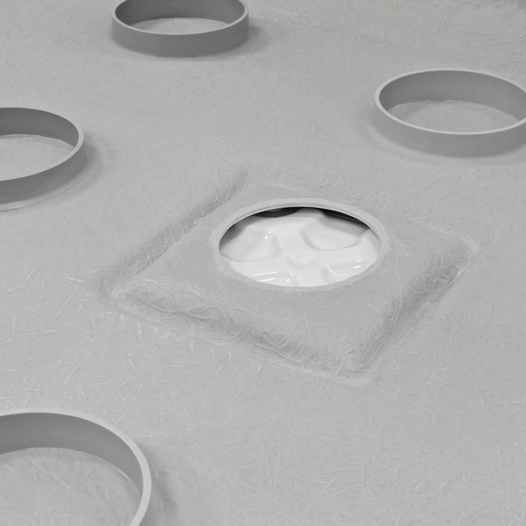 60x22X32x22 Shower Base Pan Left Double Threshold Wall Corner Right Drain B79705