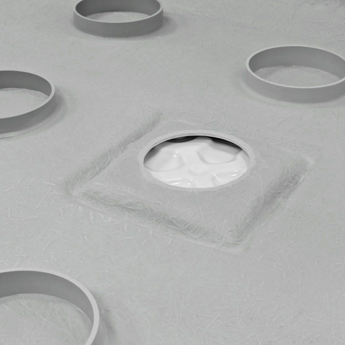 60x22X32x22 Shower Base Pan Left Double Threshold Wall Corner Right Drain B79705